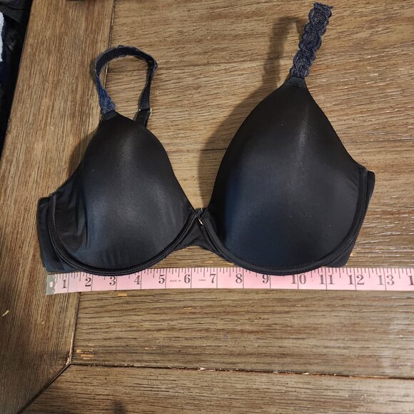 Natori Pure Luxe Custom Coverage Contour Bra, Black 36D - Picture 3 of 11